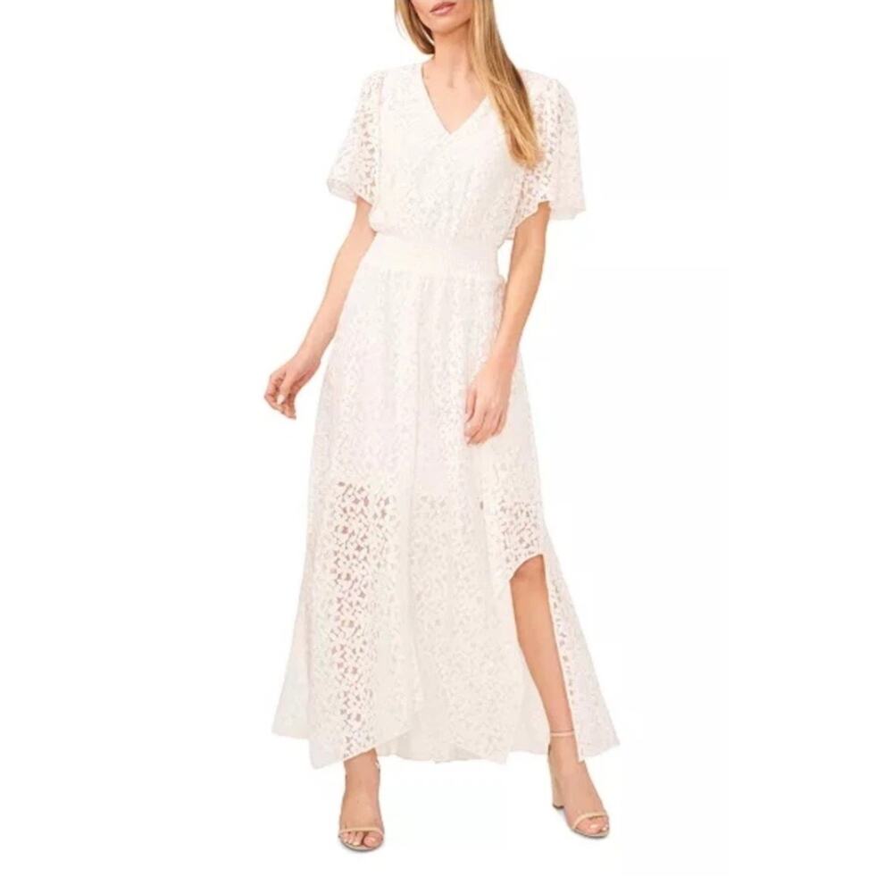 CeCe Resort White Lace Maxi Dress coastal boho bridal vacay Core XL